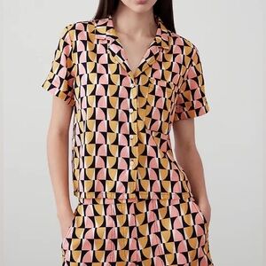 Banana Republic Geometric Linen Matching Set, Size M